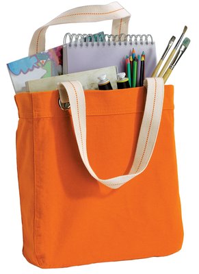 B118 Port Authority Allie Tote Sangria/ Charcoal