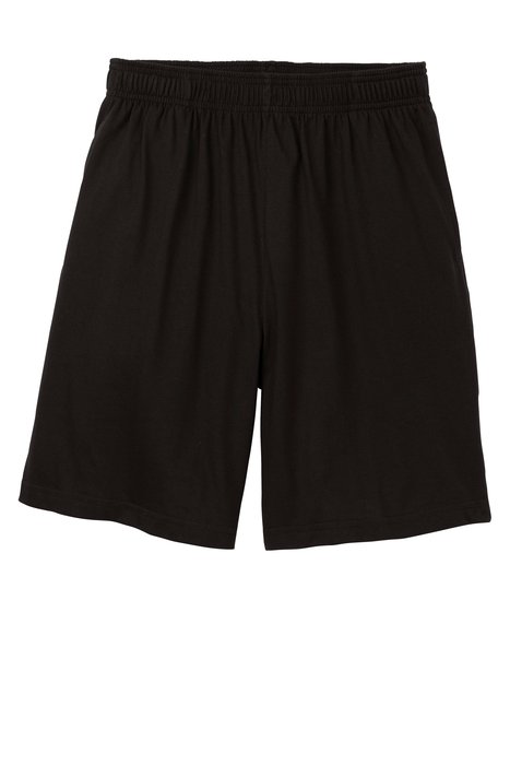 ST310 Sport-Tek Jersey Knit Short with Pockets Black