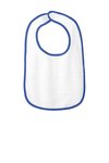 RS1003 Rabbit Skins Infant Contrast Trim Terry Bib Royal