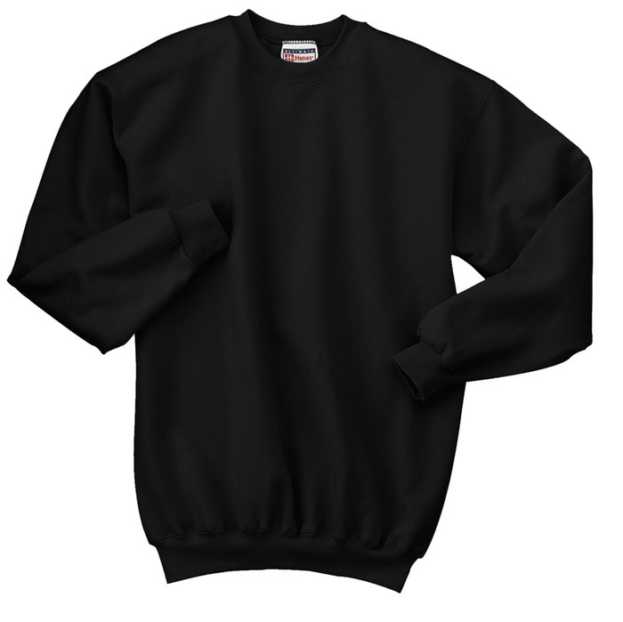 F260 Hanes Ultimate Cotton Crewneck Sweatshirt Black