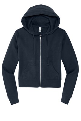 DT6103 District Women's V.I.T Fleece Full-Zip Hoodie New Navy