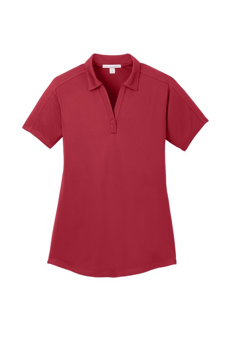 L569 Port Authority 5-ounce Ladies Diamond Jacquard Polo Rich Red