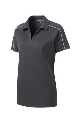 LST653 Sport-Tek 3.8-ounce Ladies Micropique Sport-Wick Piped Polo