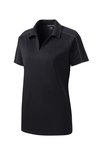 LST653 Sport-Tek 3.8-ounce Ladies Micropique Sport-Wick Piped Polo Black/ Iron Grey