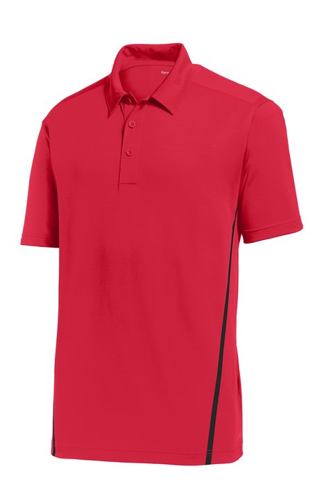 ST620 Sport-Tek 4.7-ounce Contrast PosiCharge Tough Polo Deep Red/ Black