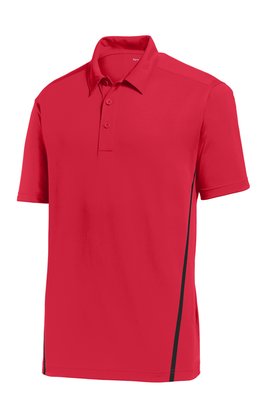 ST620 Sport-Tek 4.7-ounce Contrast PosiCharge Tough Polo Deep Red/ Black