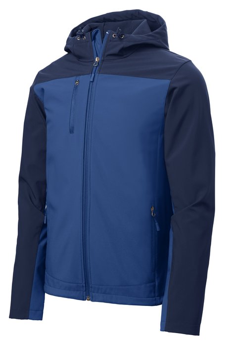 J335 Port Authority Hooded Core Soft Shell Jacket Night Sky Blue/ Dress Blue Navy