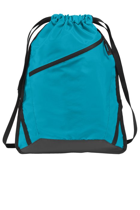 BG616 Port Authority Zip-It Cinch Pack Tropic Blue/ Black