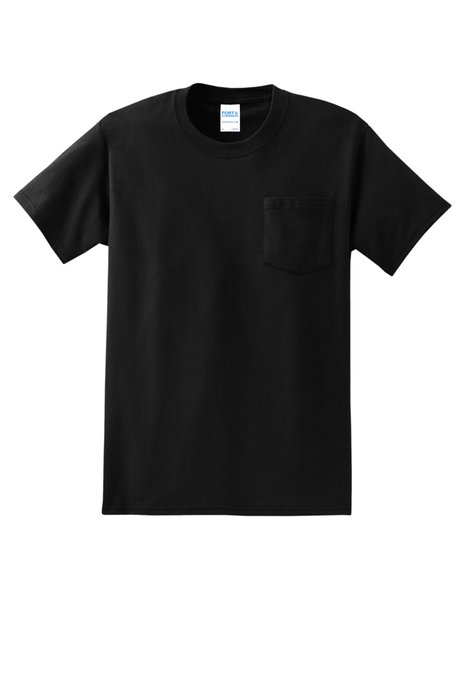 PC61PT Port & Company 6.1-ounce 100% Cotton T-Shirt Jet Black