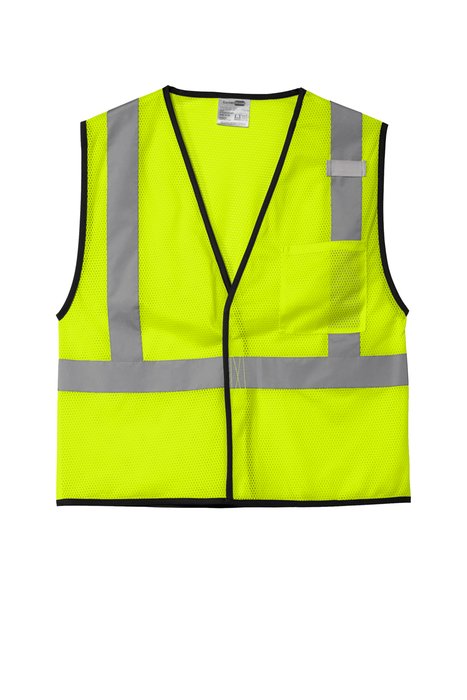 CSV100 CornerStone ANSI 107 Class 2 Economy Mesh One-Pocket Vest Safety Yellow