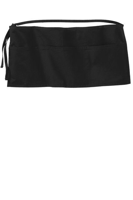 A707 Port Authority Easy Care Reversible Waist Apron with Stain Release Black