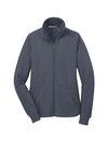 L293 Port Authority Ladies Slub Fleece Full-Zip Jacket Slate Grey