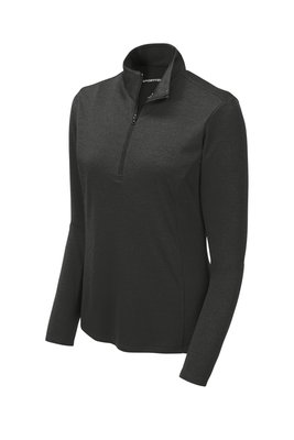 LST469 Sport-Tek Ladies Endeavor 1/4-Zip Pullover Black Heather