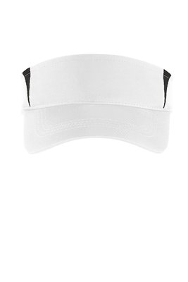 STC13 Sport-Tek Dry Zone Colorblock Visor White/ Black
