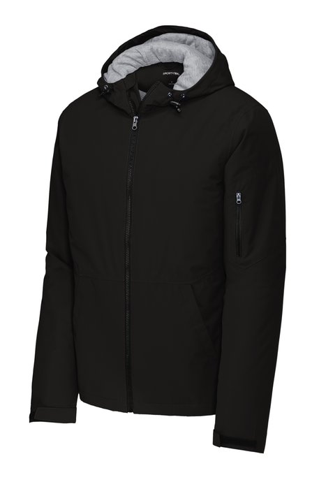 JST56 Sport-Tek Waterproof Insulated Jacket Black