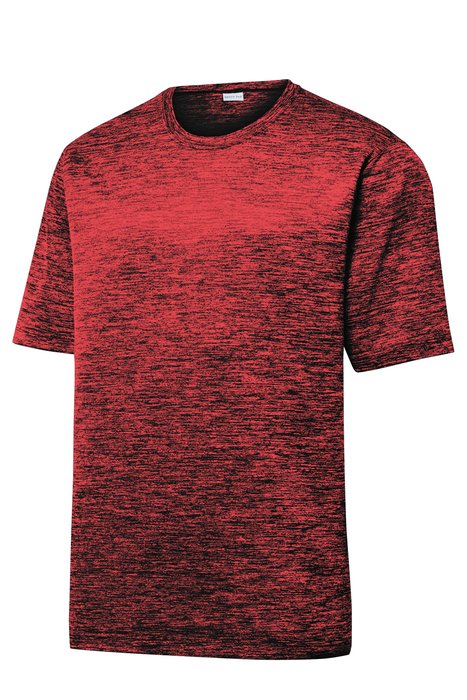 ST390 Sport-Tek 4.1-ounce 100% Polyester T-Shirt Deep Red-Black Electric