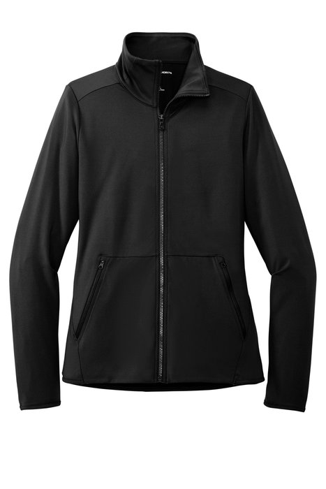 LK595 Port Authority Ladies Accord Stretch Fleece Full-Zip Black