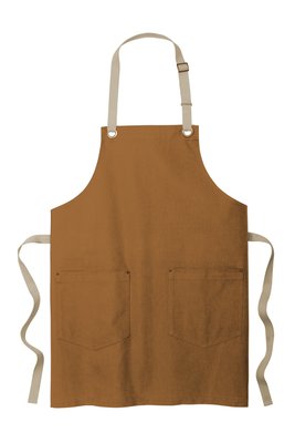 A815 Port Authority Canvas Full-Length Two-Pocket Apron Duck Brown/ Stone