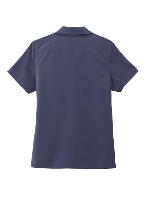 LW400 Port Authority Ladies Short Sleeve Performance Staff Shirt True Navy