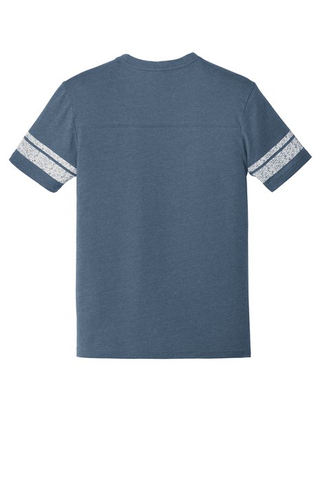 DT376 District 4.5-ounce T-Shirt Heathered True Navy/ White