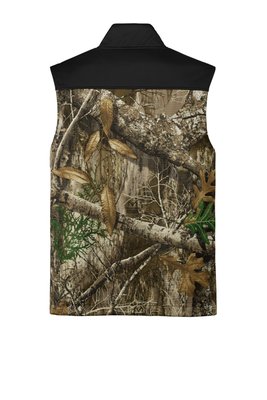 RU604 Russell Outdoors Realtree Atlas Colorblock Soft Shell Vest Deep Black/ Realtree Edge