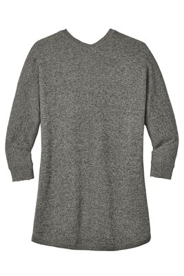 LSW416 Port Authority Ladies Marled Cocoon Sweater Warm Grey Marl