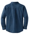 LSP10 Port & Company - Ladies Long Sleeve Value Denim Shirt Ink Blue