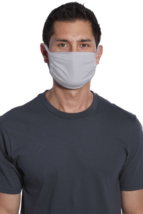 PAMASK05 Port Authority Cotton Knit Face Mask (5 Pack) Silver