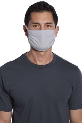 PAMASK05 Port Authority Cotton Knit Face Mask (5 Pack) Silver