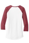 DT6211 District 4.3-ounce 100% Cotton T-Shirt Heathered Red/ White
