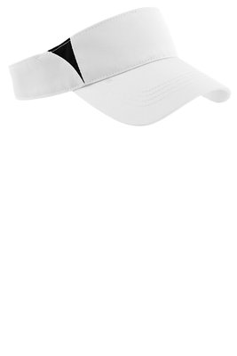 STC13 Sport-Tek Dry Zone Colorblock Visor White/ Black
