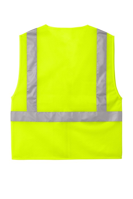CSV102 CornerStone ANSI 107 Class 2 Mesh Zippered Vest Safety Yellow