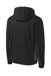 ST239 Sport-Tek Sport-Wick CamoHex Fleece Colorblock Hooded Pullover Black/ Dark Smoke Grey