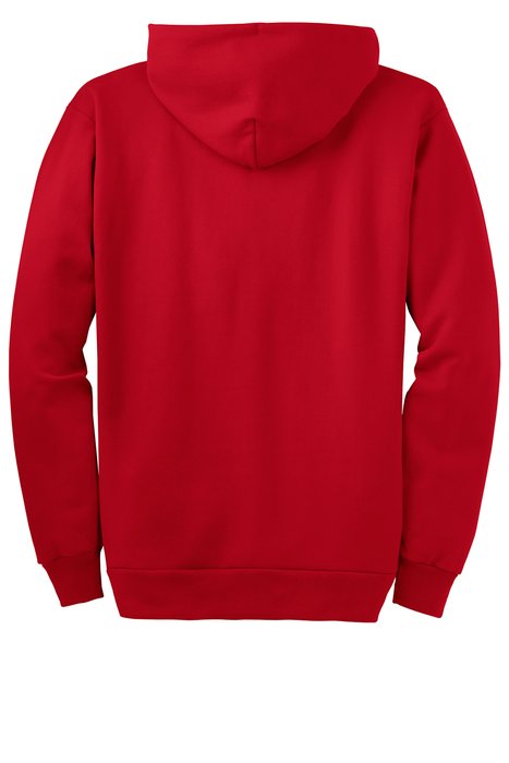 PC90ZH Port & Company Essential Fleece Full-Zip Hooded Sweatshirt Red
