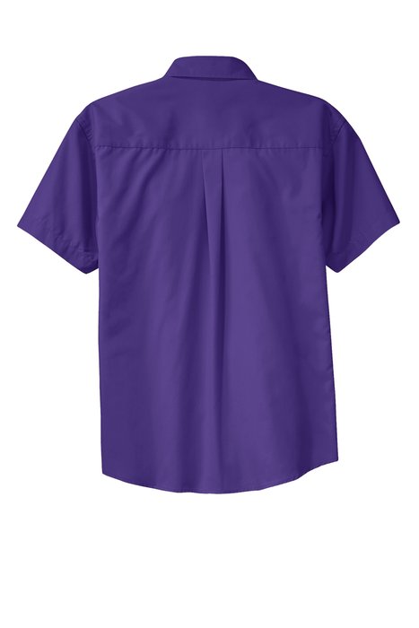 TLS508 Port Authority Tall Short Sleeve Easy Care Shirt Purple/ Light Stone