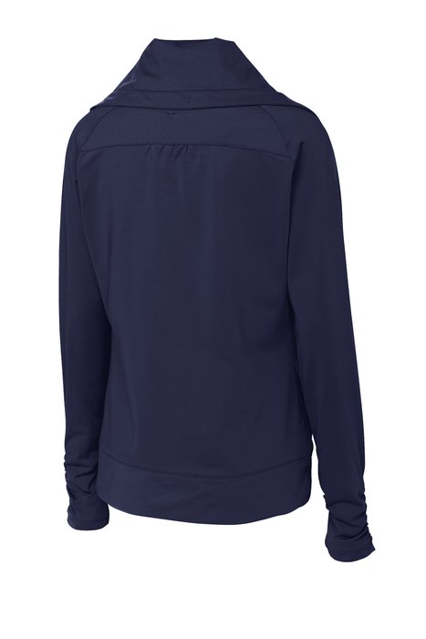 LST852 Sport-Tek Ladies Sport-Wick Stretch Full-Zip Jacket True Navy