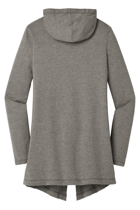 DT156 District Women's Perfect Tri Hooded Cardigan Grey Frost