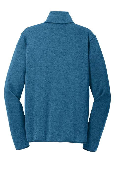 F232 Port Authority Sweater Fleece Jacket Medium Blue Heather