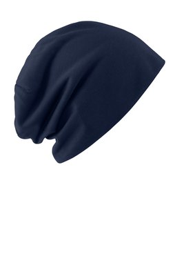 STC35 Sport-Tek PosiCharge Competitor Cotton Touch Jersey Knit Slouch Beanie True Navy