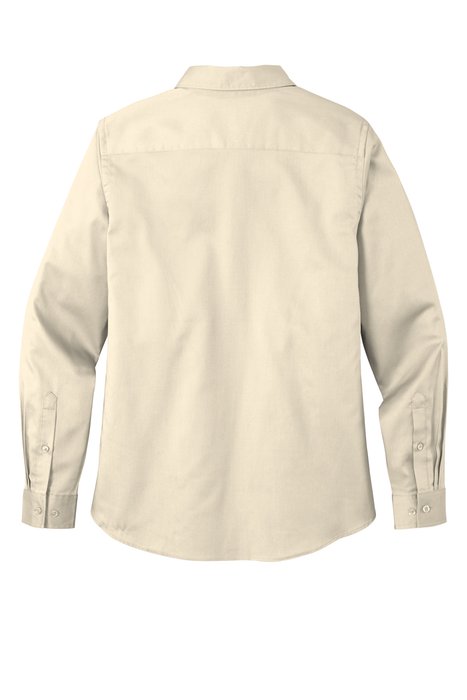 LW808 Port Authority Ladies Long Sleeve SuperPro React Twill Shirt Ecru