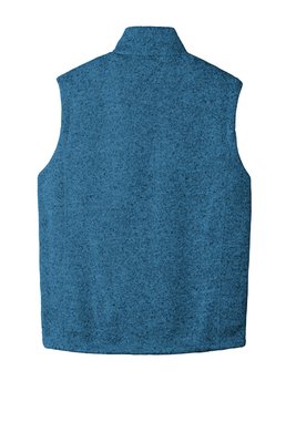 F236 Port Authority Sweater Fleece Vest Medium Blue Heather