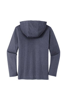 DT139Y District Youth Perfect Tri Long Sleeve Hoodie Navy Frost