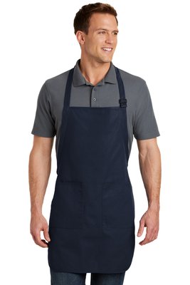 A500 Port Authority Full-Length Apron with Pockets Navy