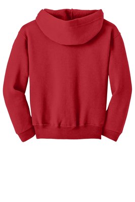 18600B Gildan Youth Heavy Blend Full-Zip Hooded Sweatshirt Red