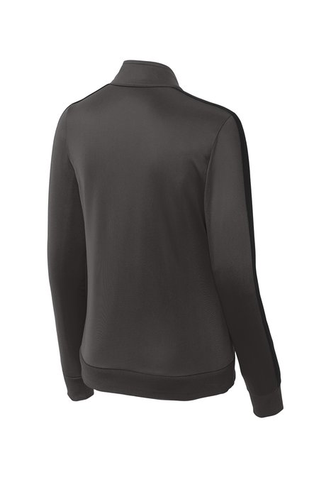 LST94 Sport-Tek Ladies Tricot Track Jacket Graphite/ Black