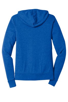BC3939 BELLA+CANVAS Unisex Triblend Full-Zip Lightweight Hoodie True Royal Triblend