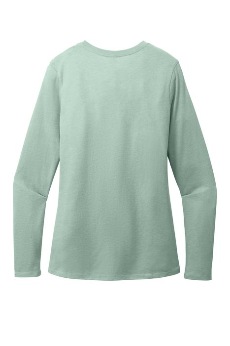 DT110 District Women's Perfect Blend CVC Long Sleeve Tee Heathered Dusty Sage