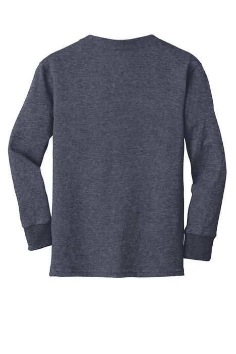 PC54YLS Port & Company 5.4-ounce 100% Cotton T-Shirt Heather Navy