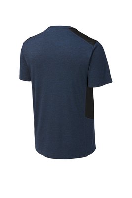 ST465 Sport-Tek 4-ounce 100% Polyester T-Shirt Dark Royal Heather/ Black