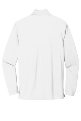 K110LS Port Authority 4.5-ounce Dry Zone UV Micro-Mesh Long Sleeve Polo White